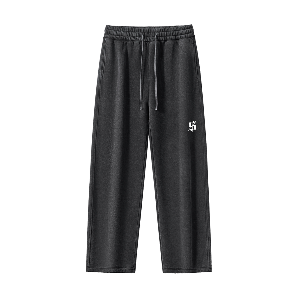 $ Frayed Enzyme Washed Fleece Sweatpants