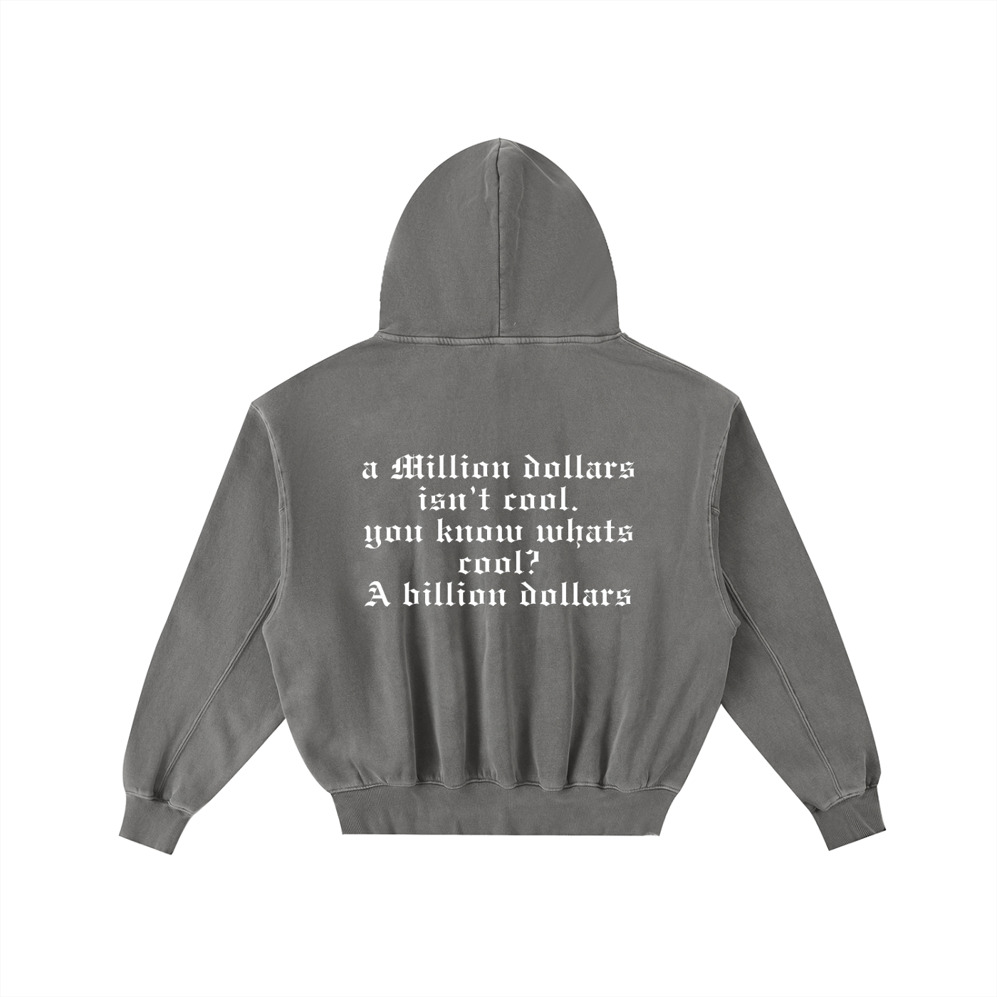 $ Frayed Enzyme Washed Fleece Hoodie