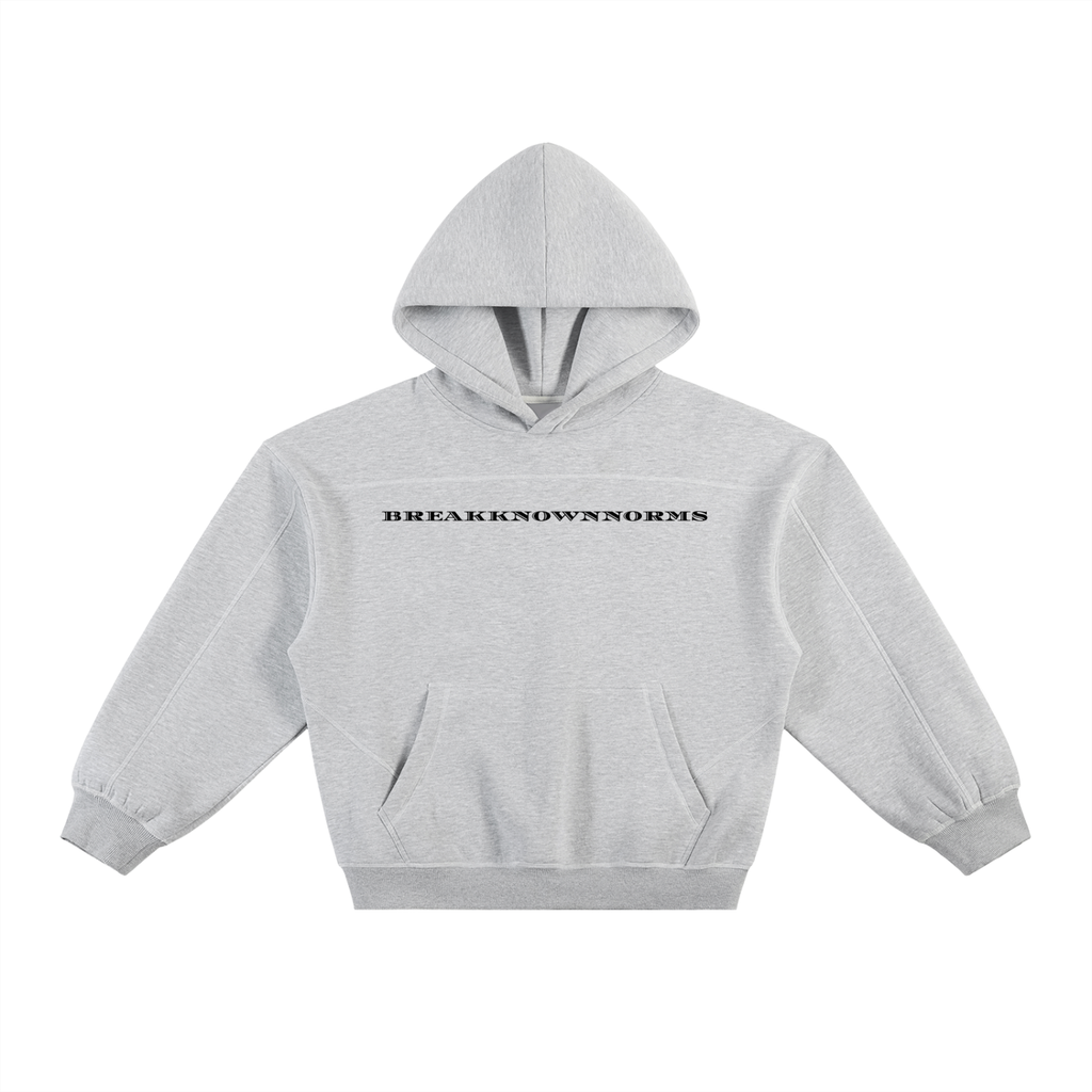 BKN™ Contrast-Stitched Boxy Fleece Hoodie