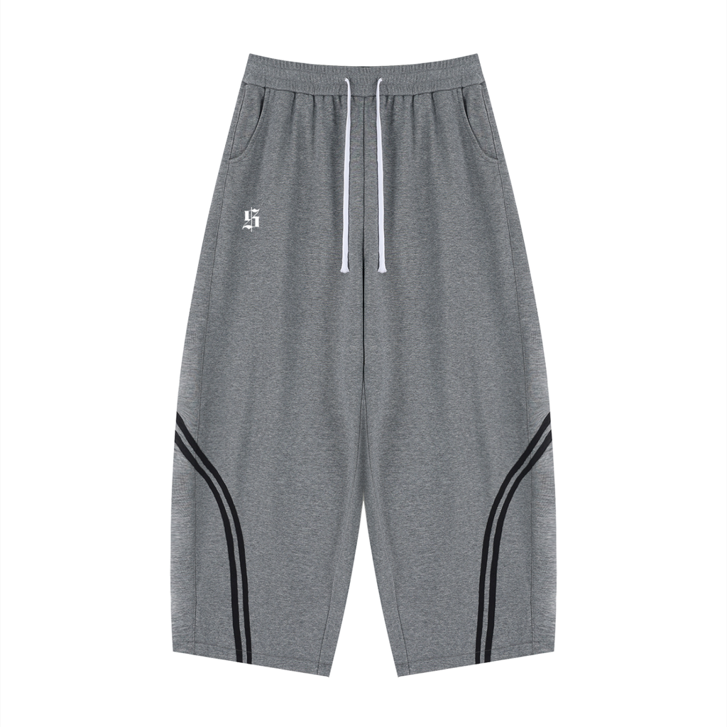 $ Wide Leg Piping Sweatpants