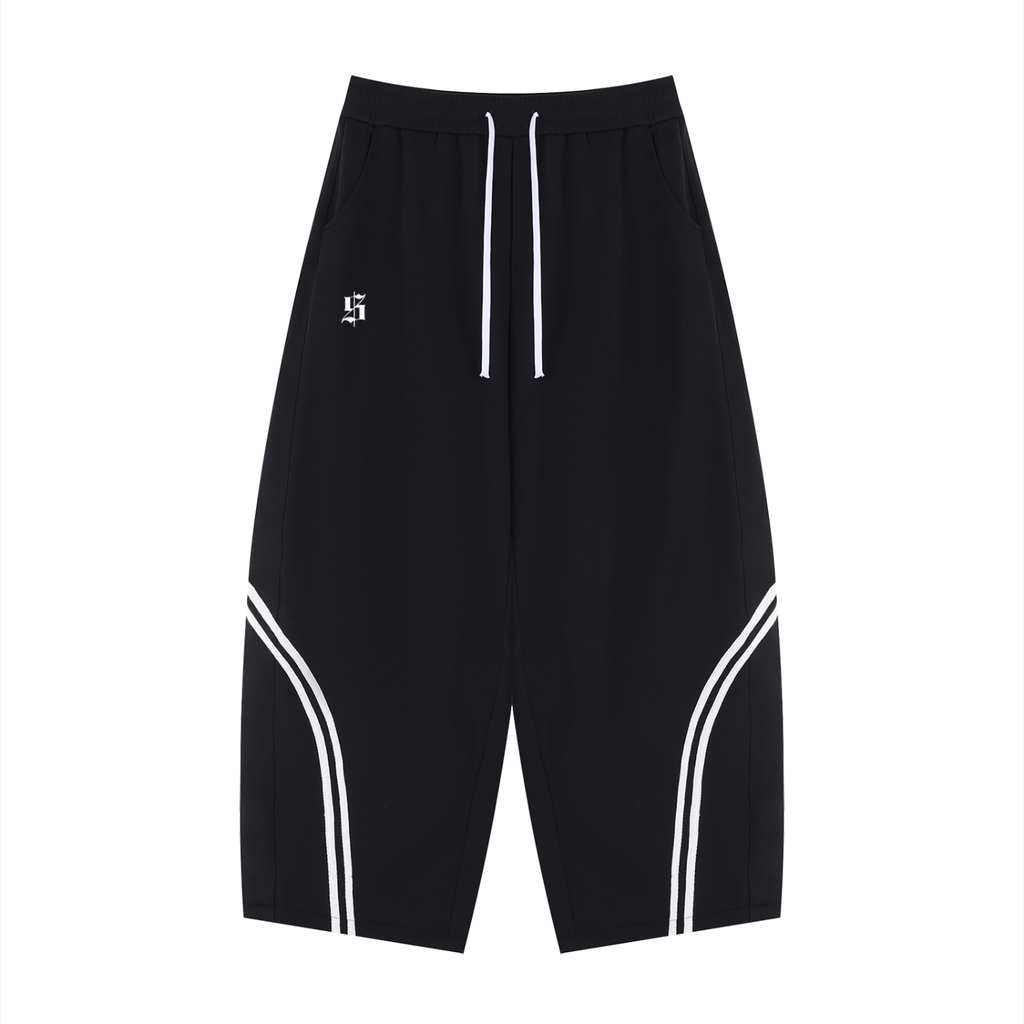 $ Wide Leg Piping Sweatpants