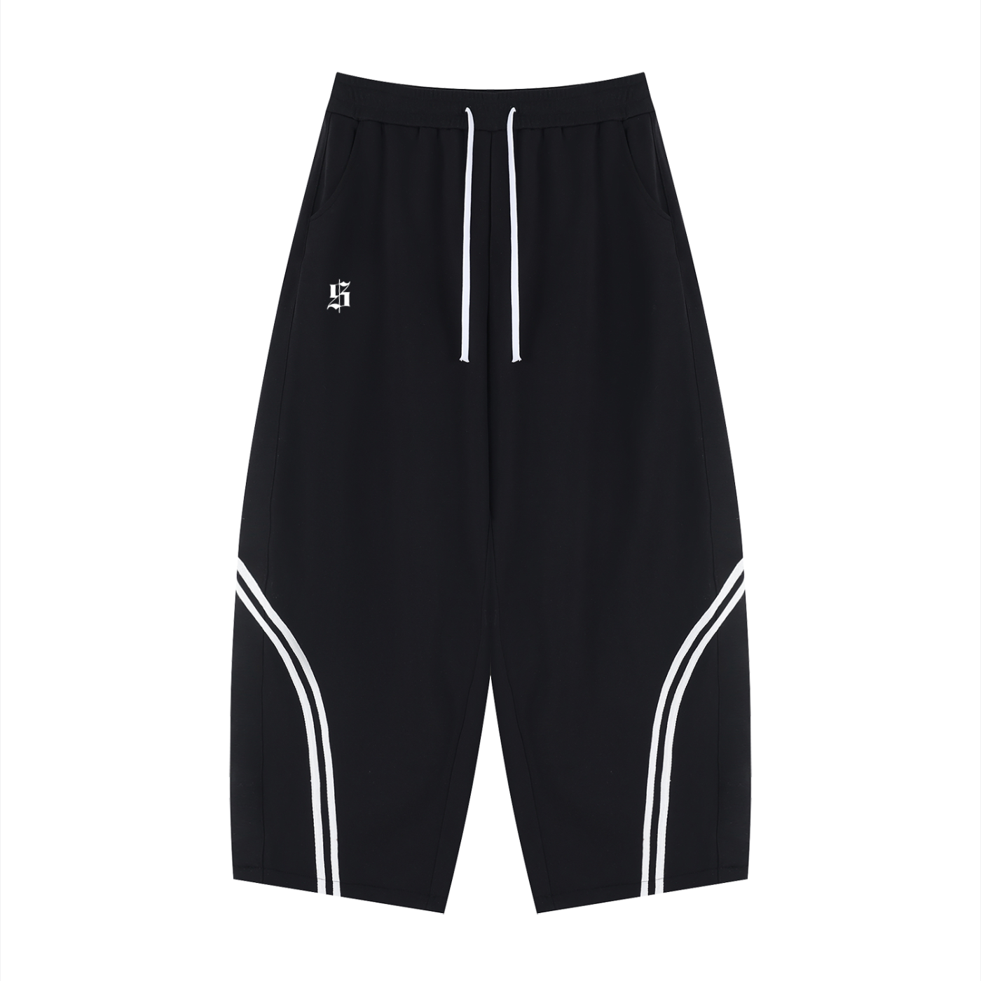 $ Wide Leg Piping Sweatpants