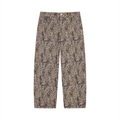 Vintage Wash Leopard Wide Leg Jeans