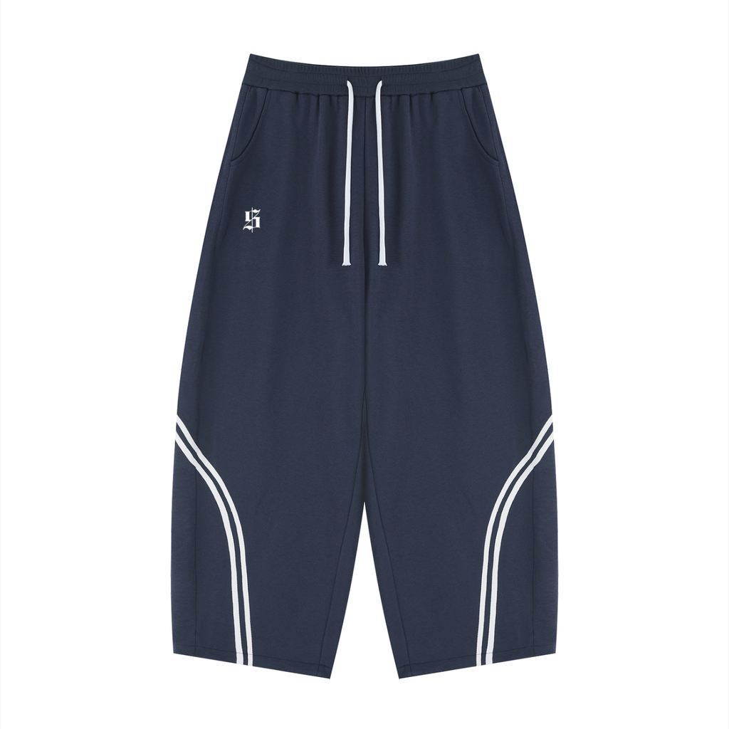 $ Wide Leg Piping Sweatpants