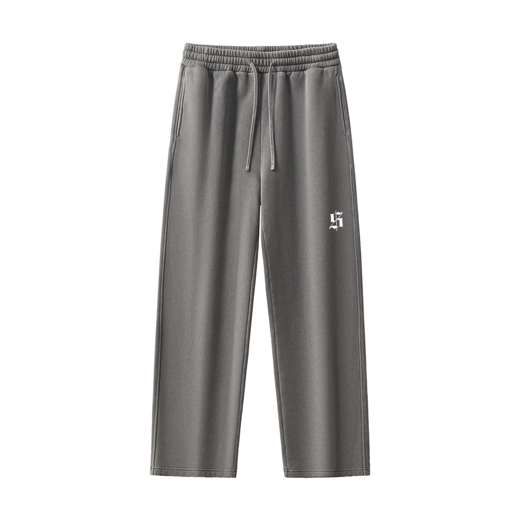 $ Frayed Enzyme Washed Fleece Sweatpants