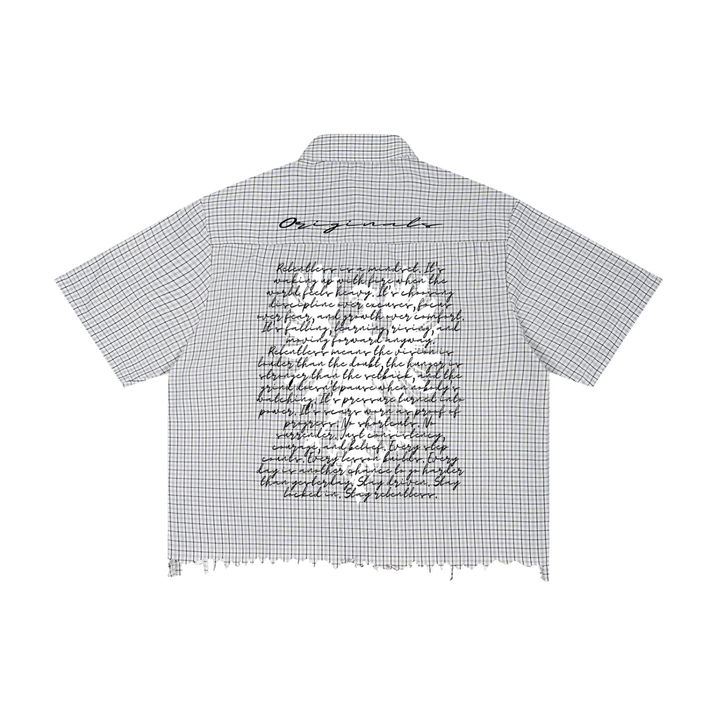 Originals Distress Plaid Boxy Shirt