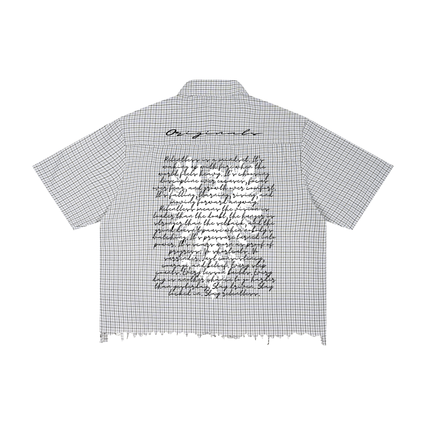 Originals Distress Plaid Boxy Shirt