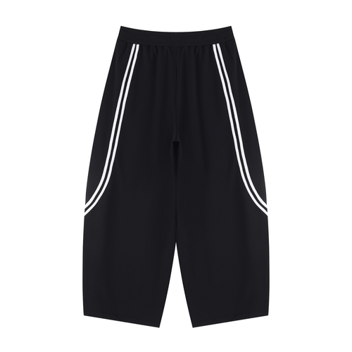 $ Wide Leg Piping Sweatpants